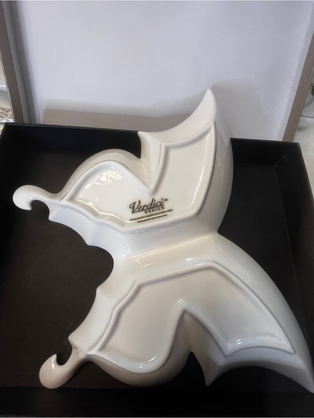 Verdici Design Porcelain Serving Platter w/ 2 compartments - Picture 11 of 14